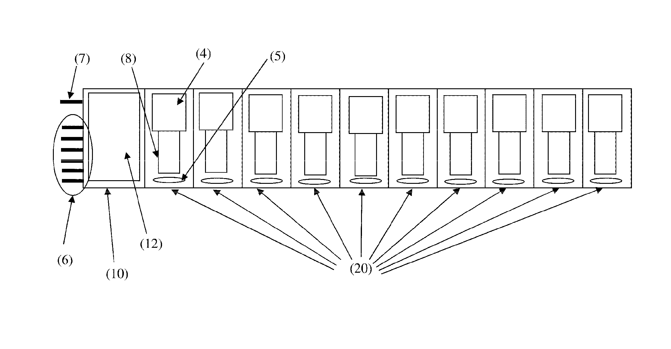 Test station for portable gas measuring devices