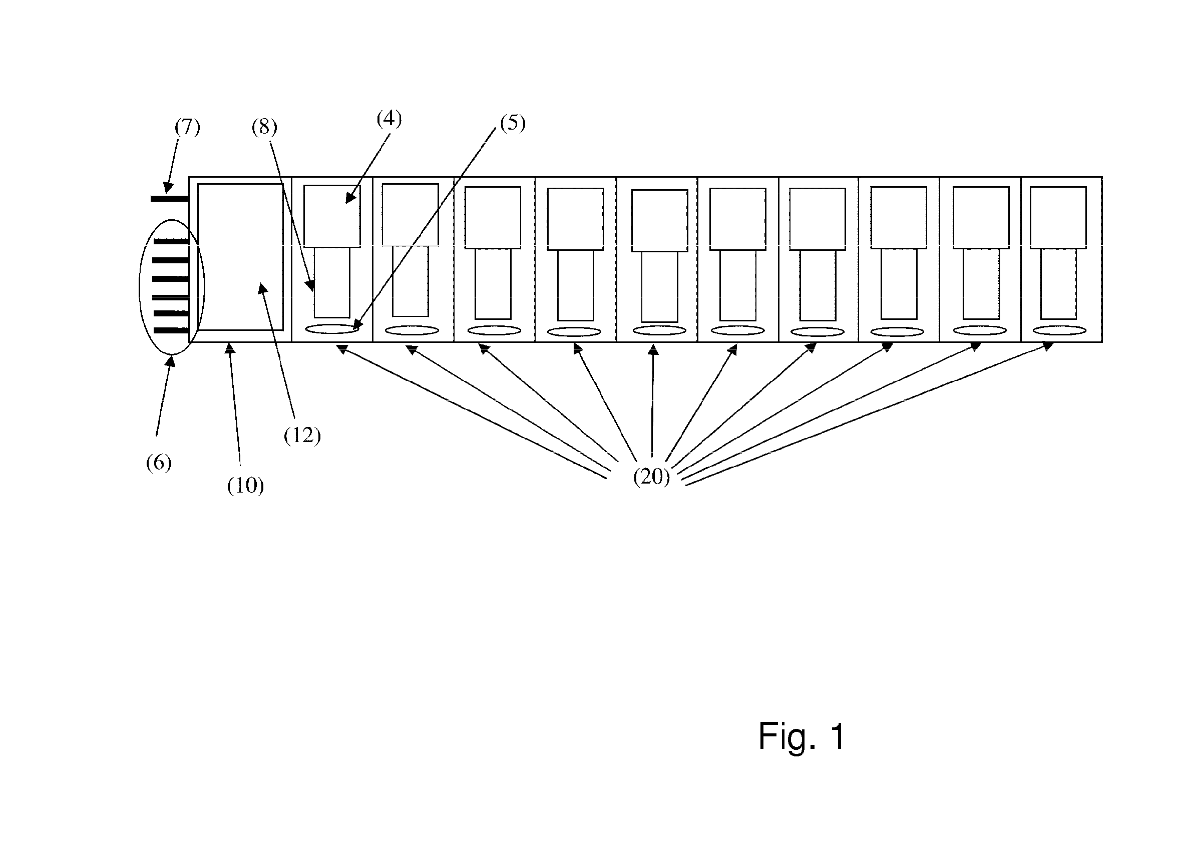 Test station for portable gas measuring devices