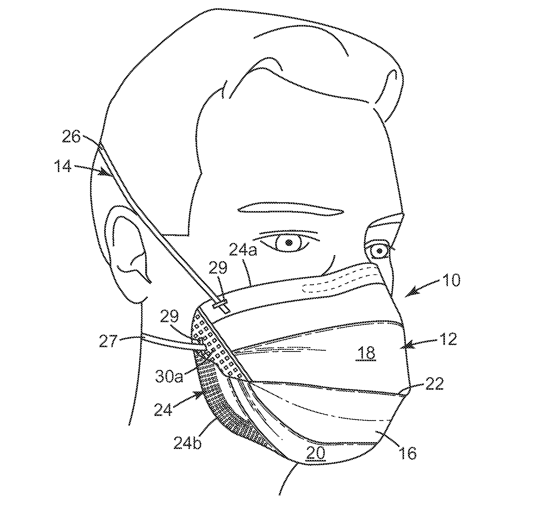 Filtering face-piece respirator having folded flange