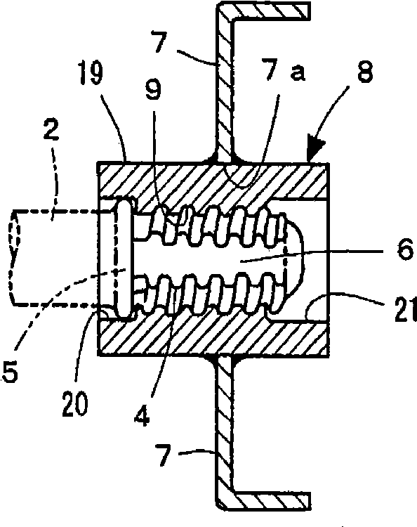 Towing device for vehicle, method of manufacturing towing hook for vehicle, and method of manufacturing connection member for vehicle