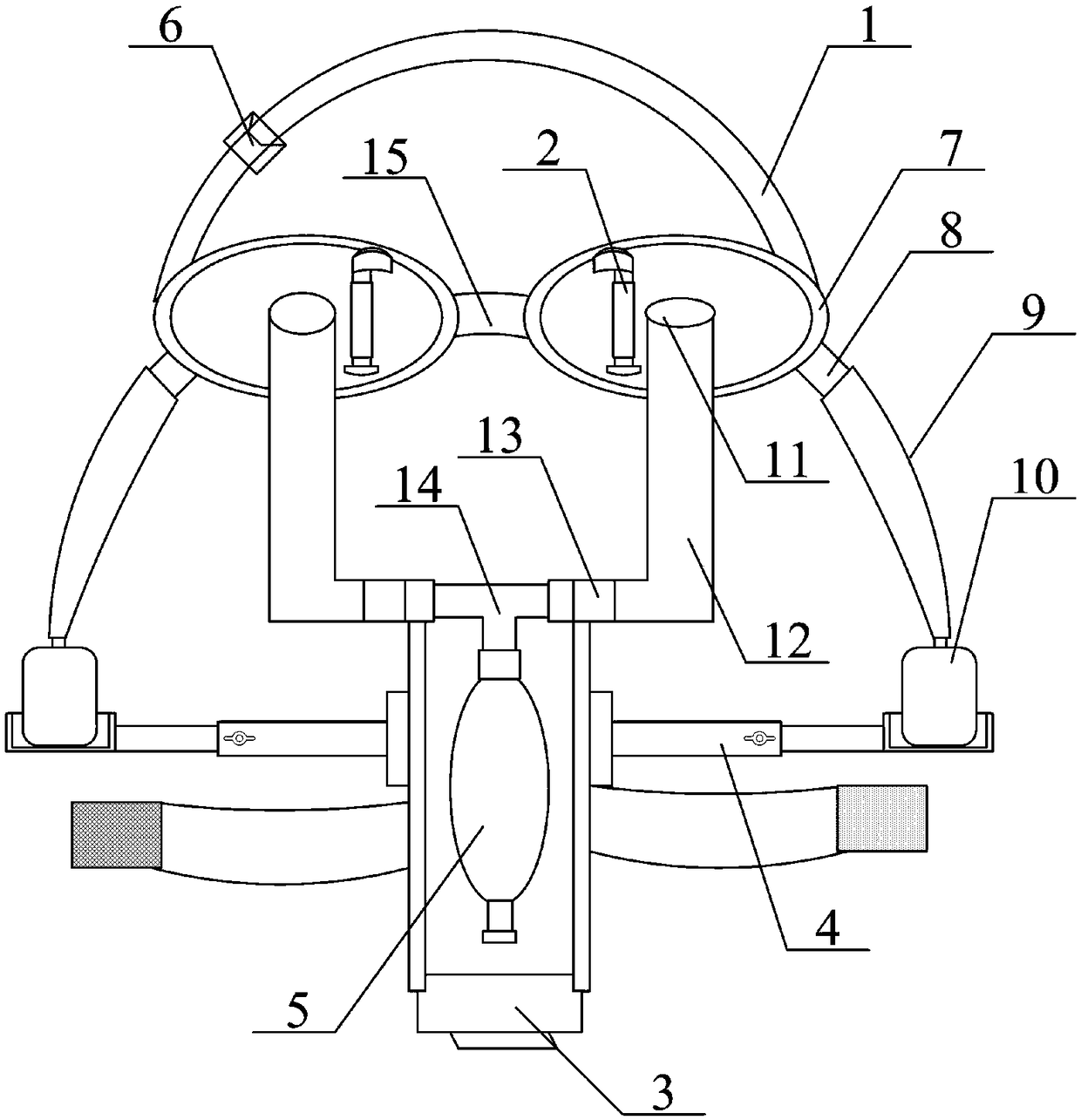 Portable multifunctional flushing equipment for medical use in ophthalmology department