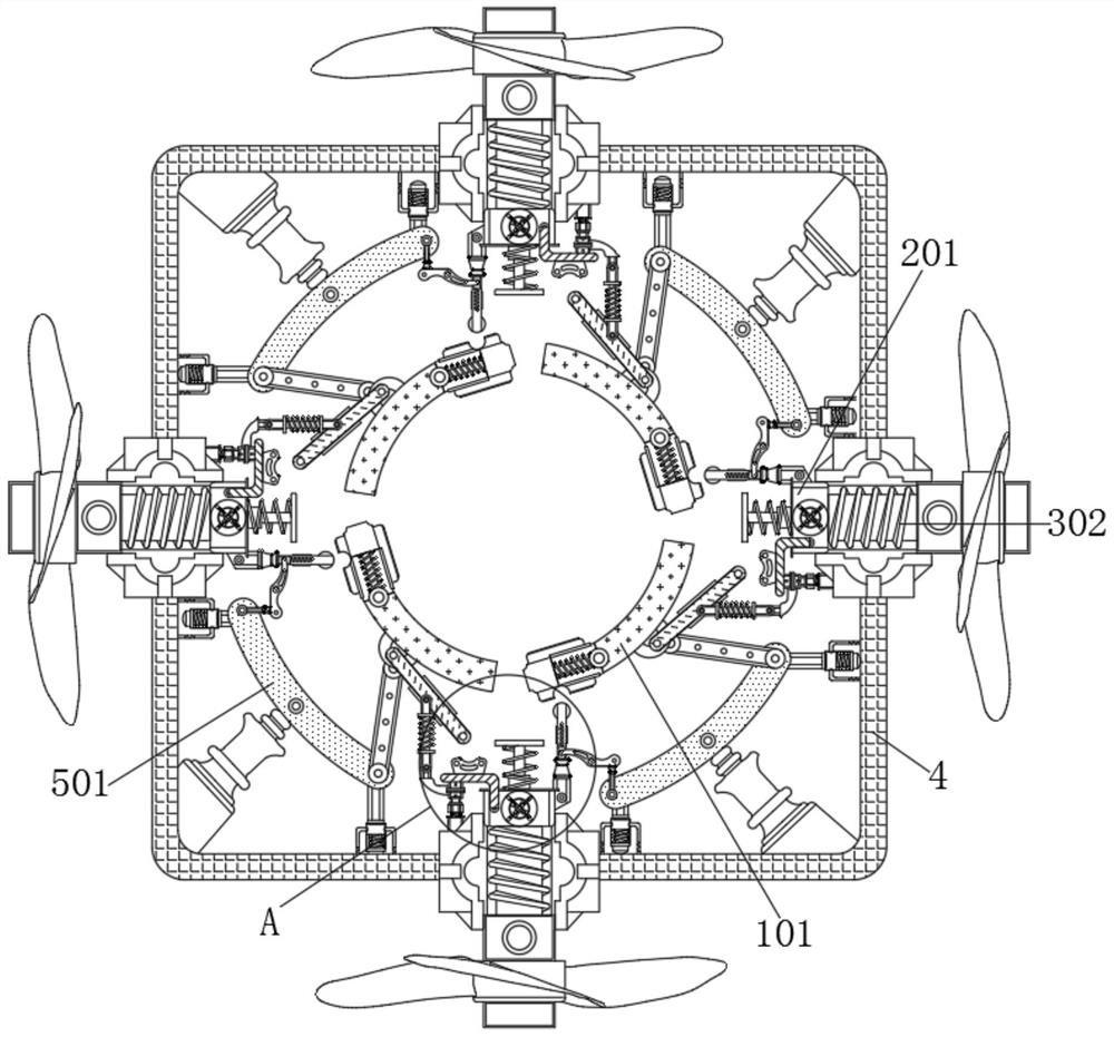 Device for automatically changing exhaust direction according to wind direction to avoid direct blowing for power distribution cabinet