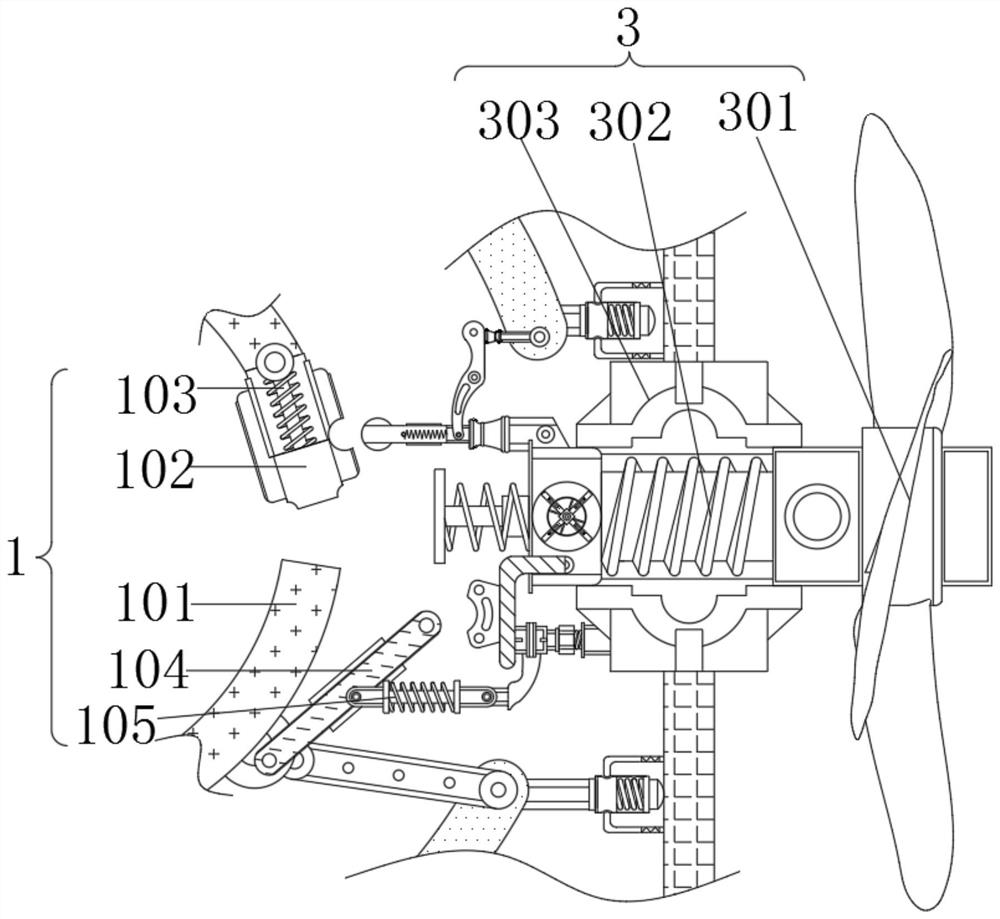 Device for automatically changing exhaust direction according to wind direction to avoid direct blowing for power distribution cabinet