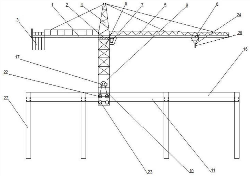 Movable lifting device for steel structure factory building construction and using method thereof