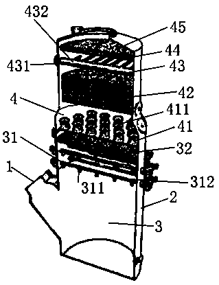 Wet-process tower for deacidification by wet process