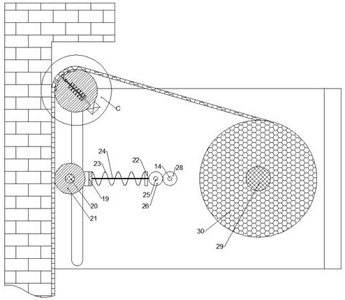 Suspended ceiling joint band pasting device capable of transitioning wall corner