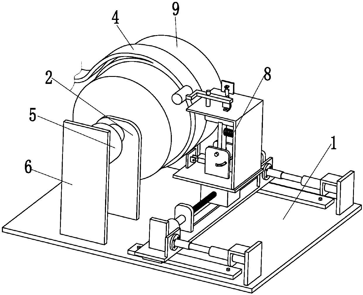 Production equipment for cylindrical windings of substation transformers