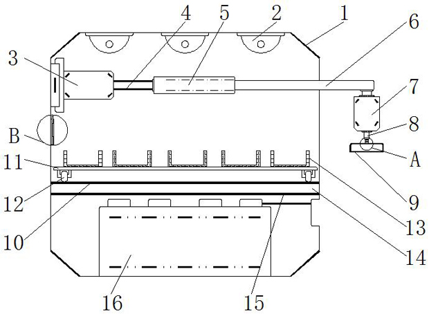 A sampling box for automatic sampling for food testing