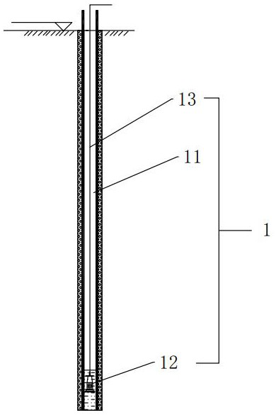 Lake-near deep foundation pit dewatering device and construction method thereof