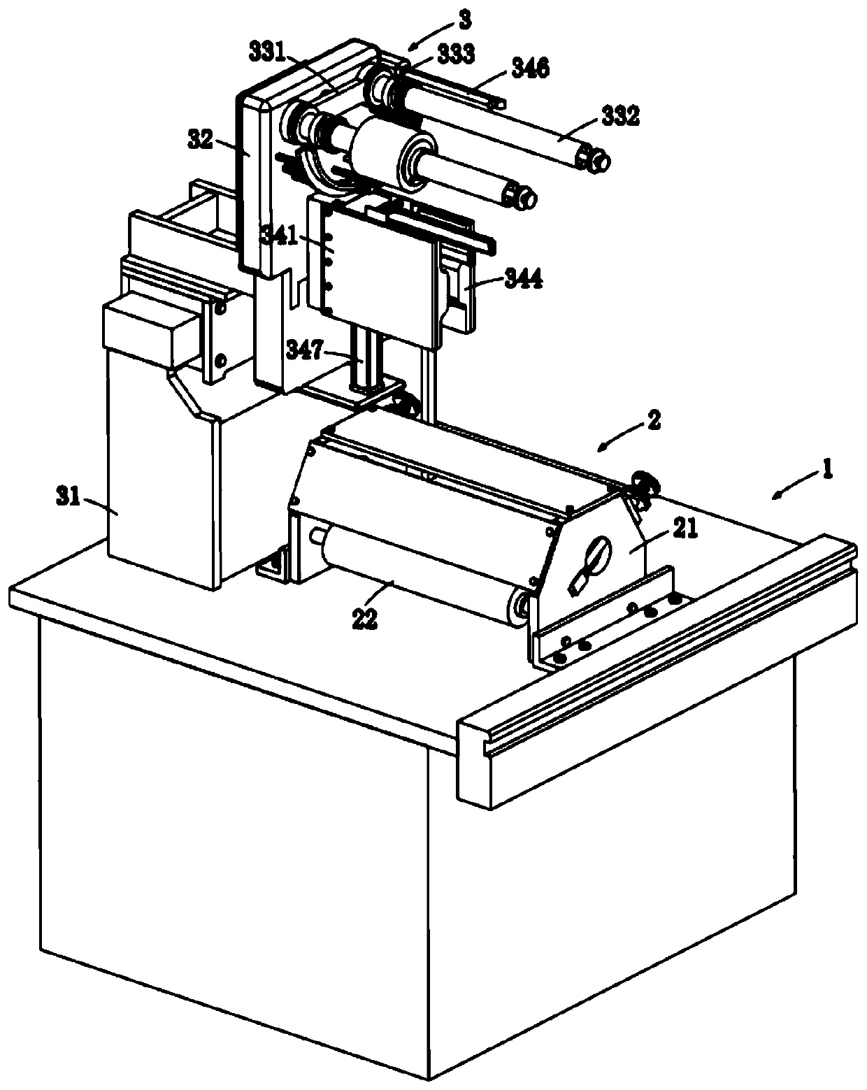 Automatic roll changing and continuous laminating equipment of flexographic printing machine