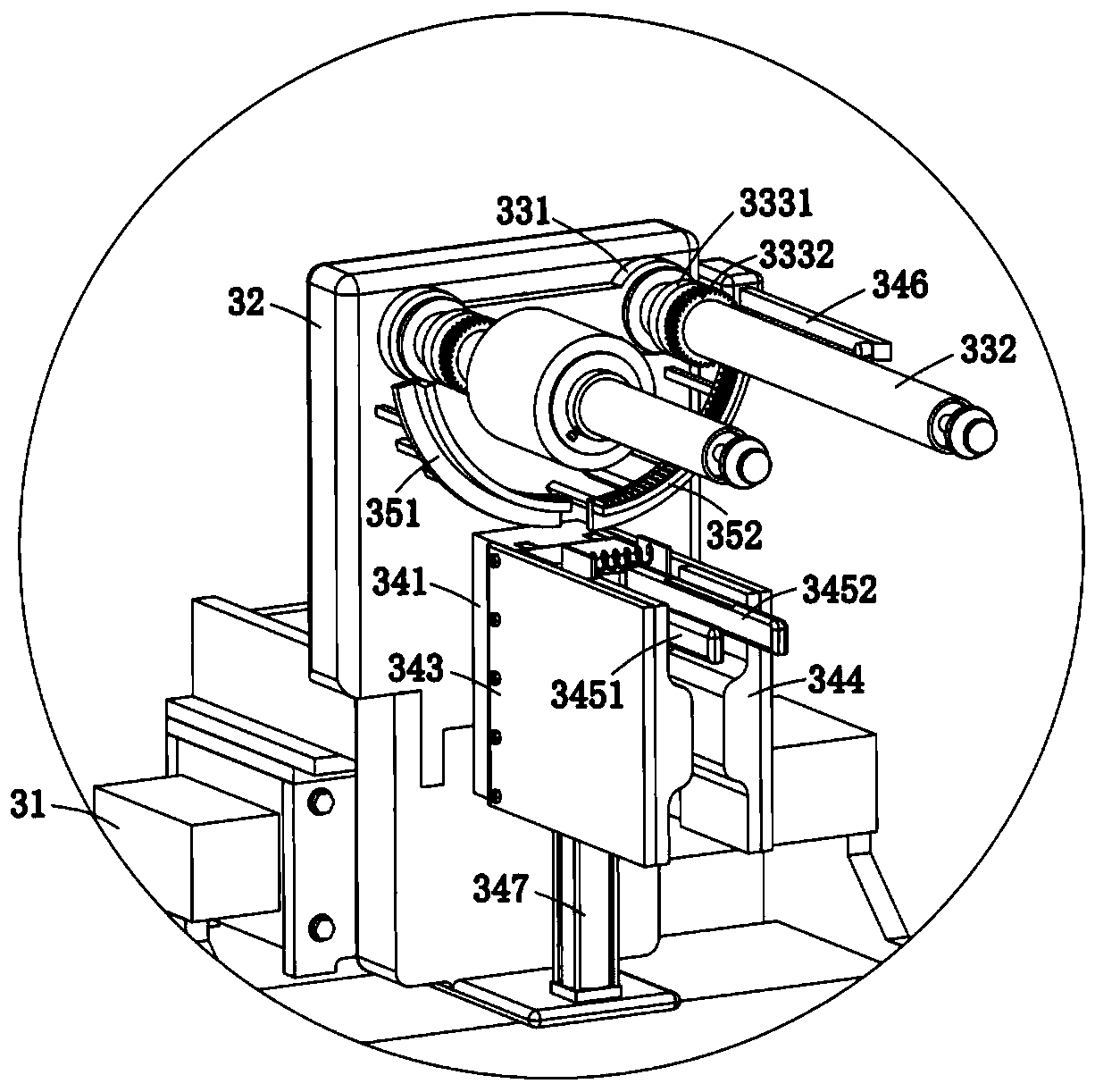 Automatic roll changing and continuous laminating equipment of flexographic printing machine