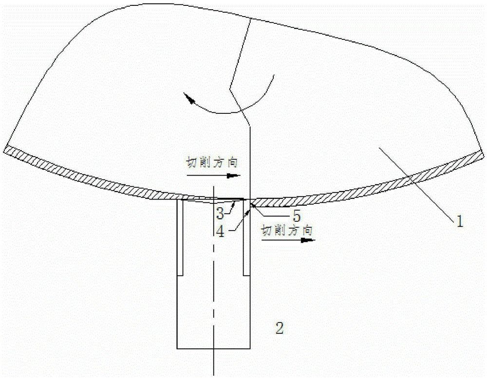 Machining method for offset milling of conical outer surface of casing