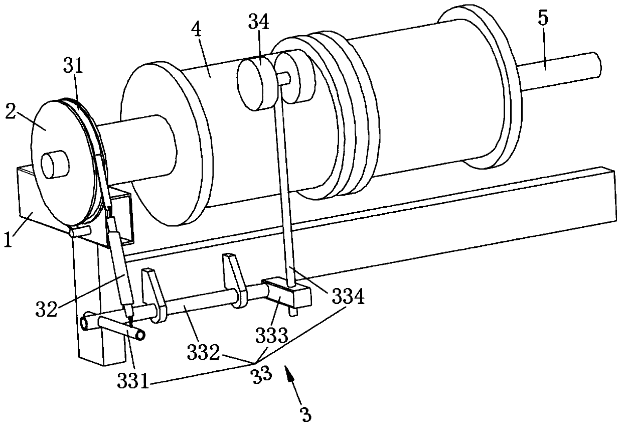 Warp knitting machine feeding mechanism tensioning device