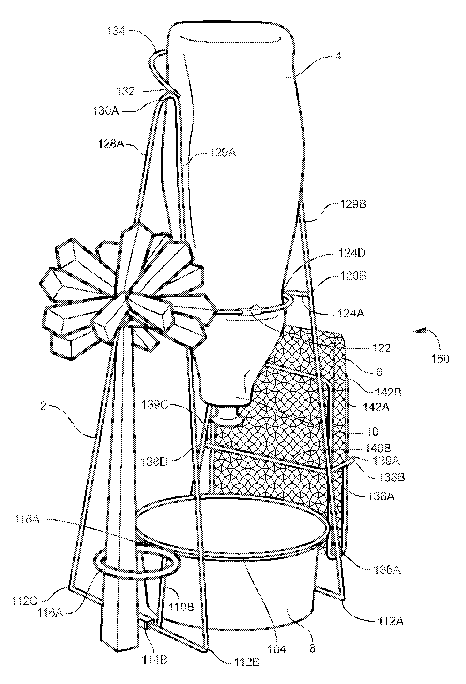 Liquid holder system with arched support and adjustable clasp