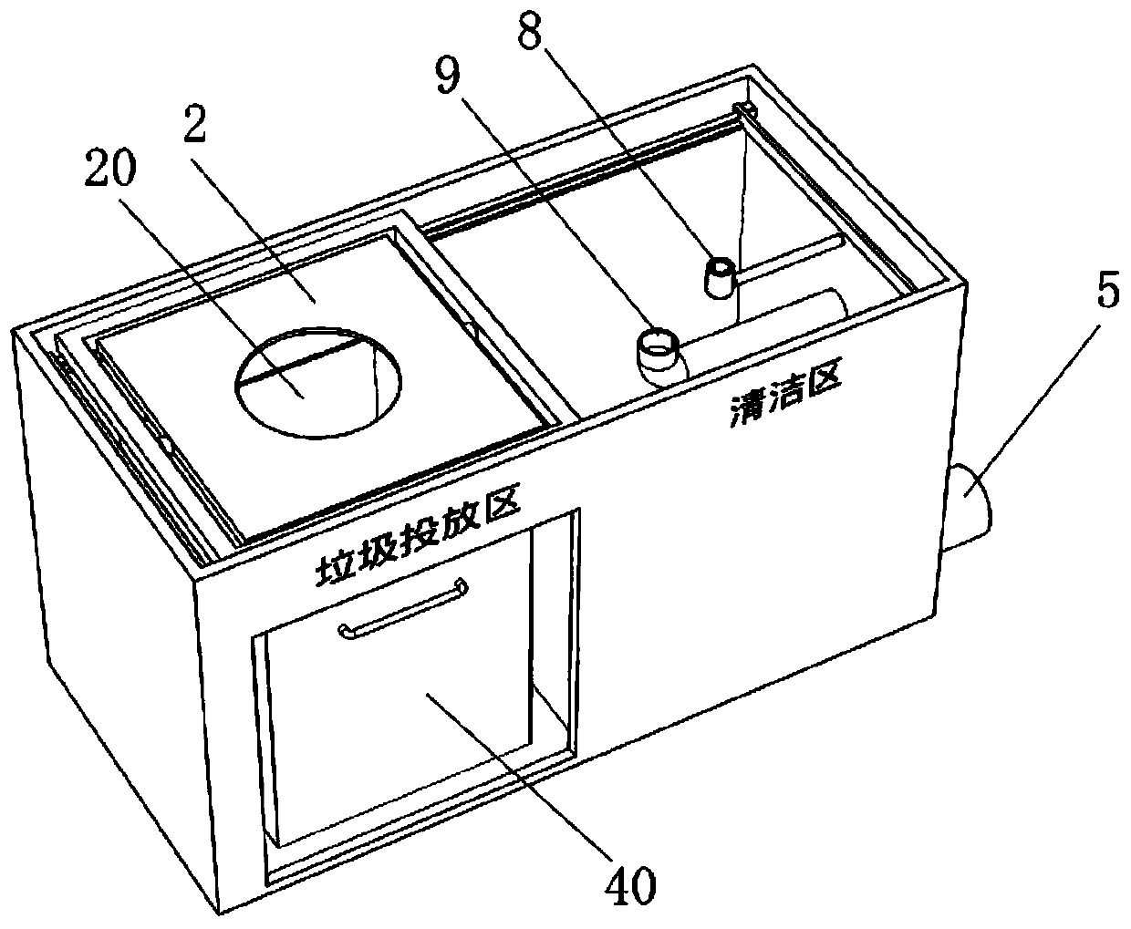 Kitchen garbage can capable of realizing automatic garbage can dumping and cleaning