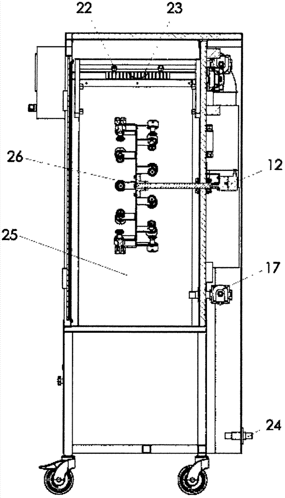 Full-automatic washing, disinfecting and drying integrated machine for air respirator