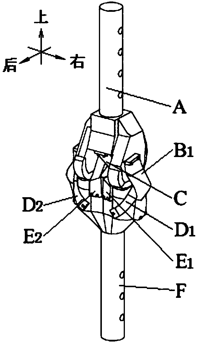 Flexible anti-impact bionic pulled and pressed body knee joint