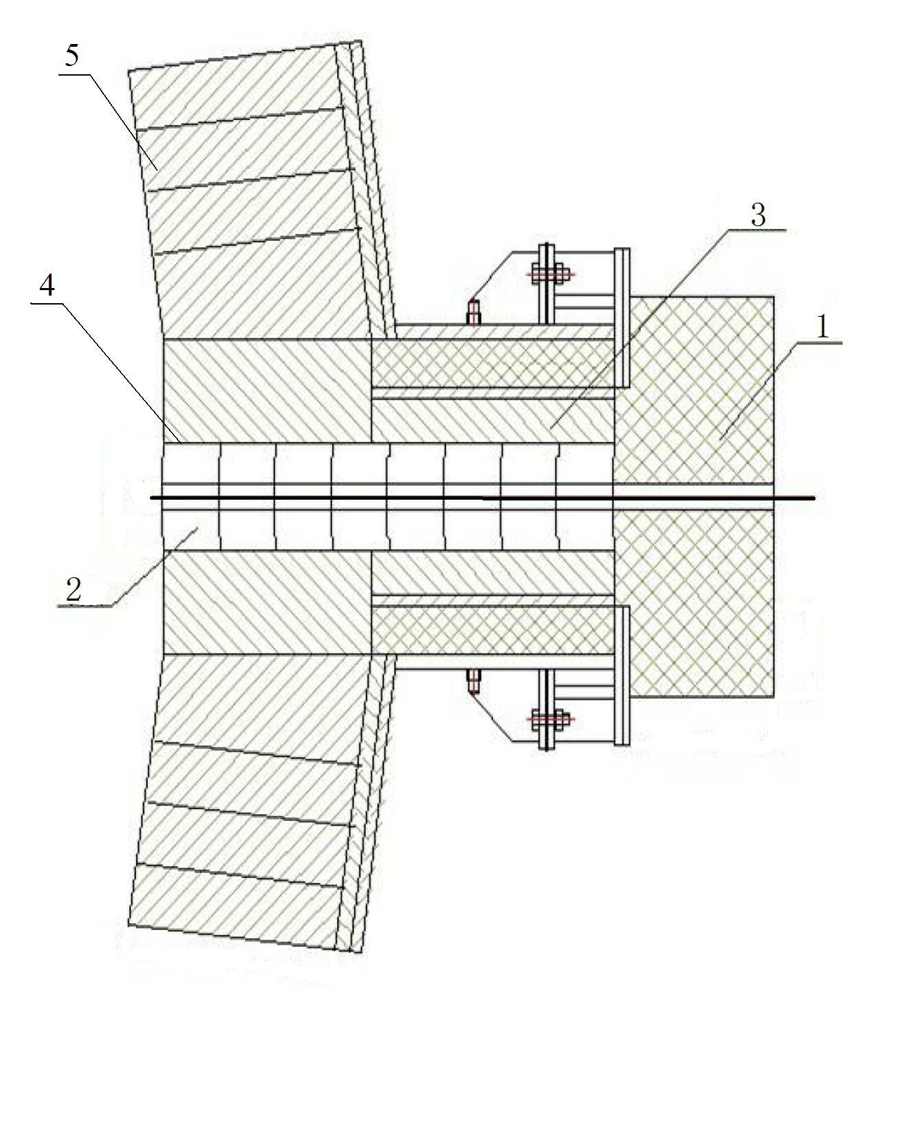 Method for changing refractory brick at tapping hole of direct current electric arc furnace