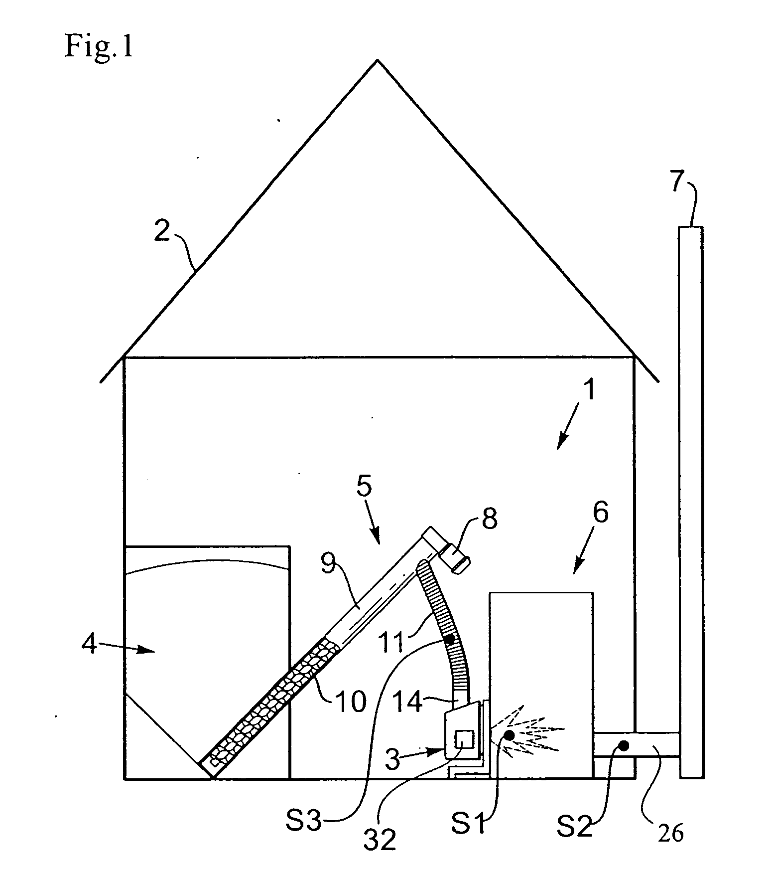 Device and method for the combustion of granular, solid fuel