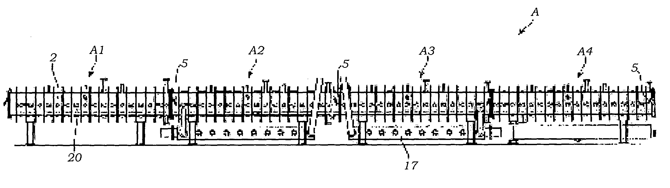 Tunnel for conditioning of products, especially for sterilization of food in prepackaged containers