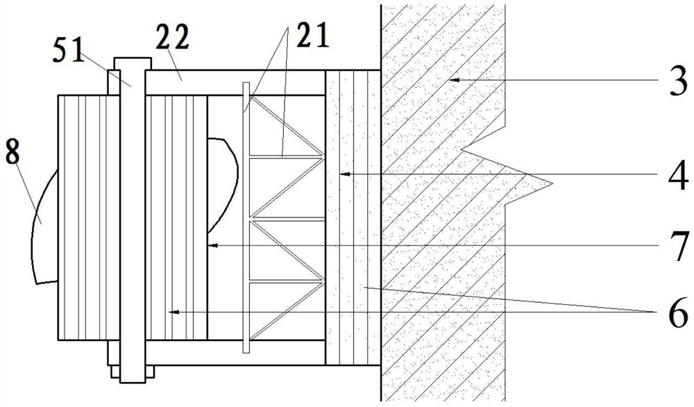 Rotary guiding composite material bumper