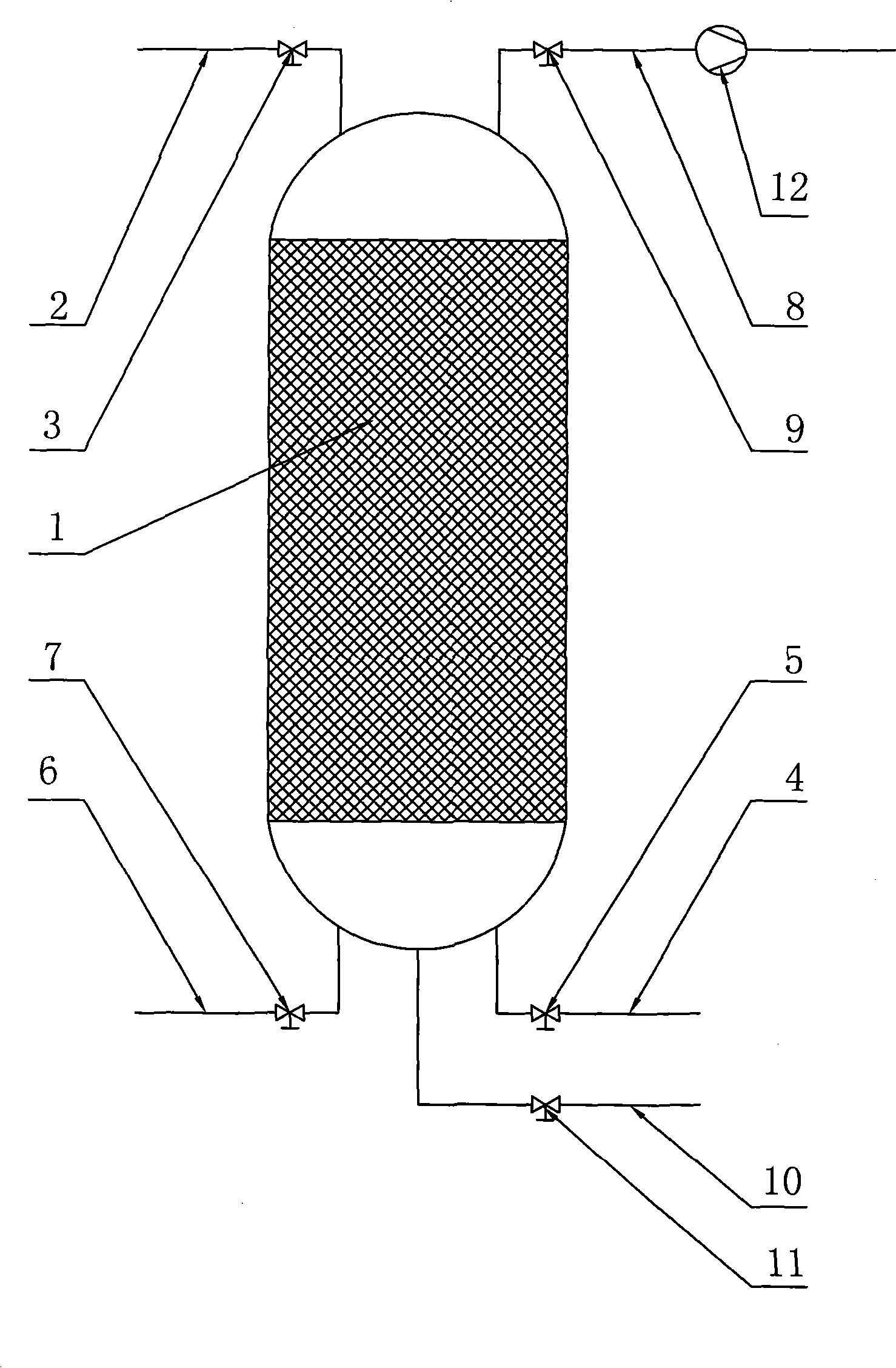 Device and method for recycling volatile substances by utilizing adsorbent bed