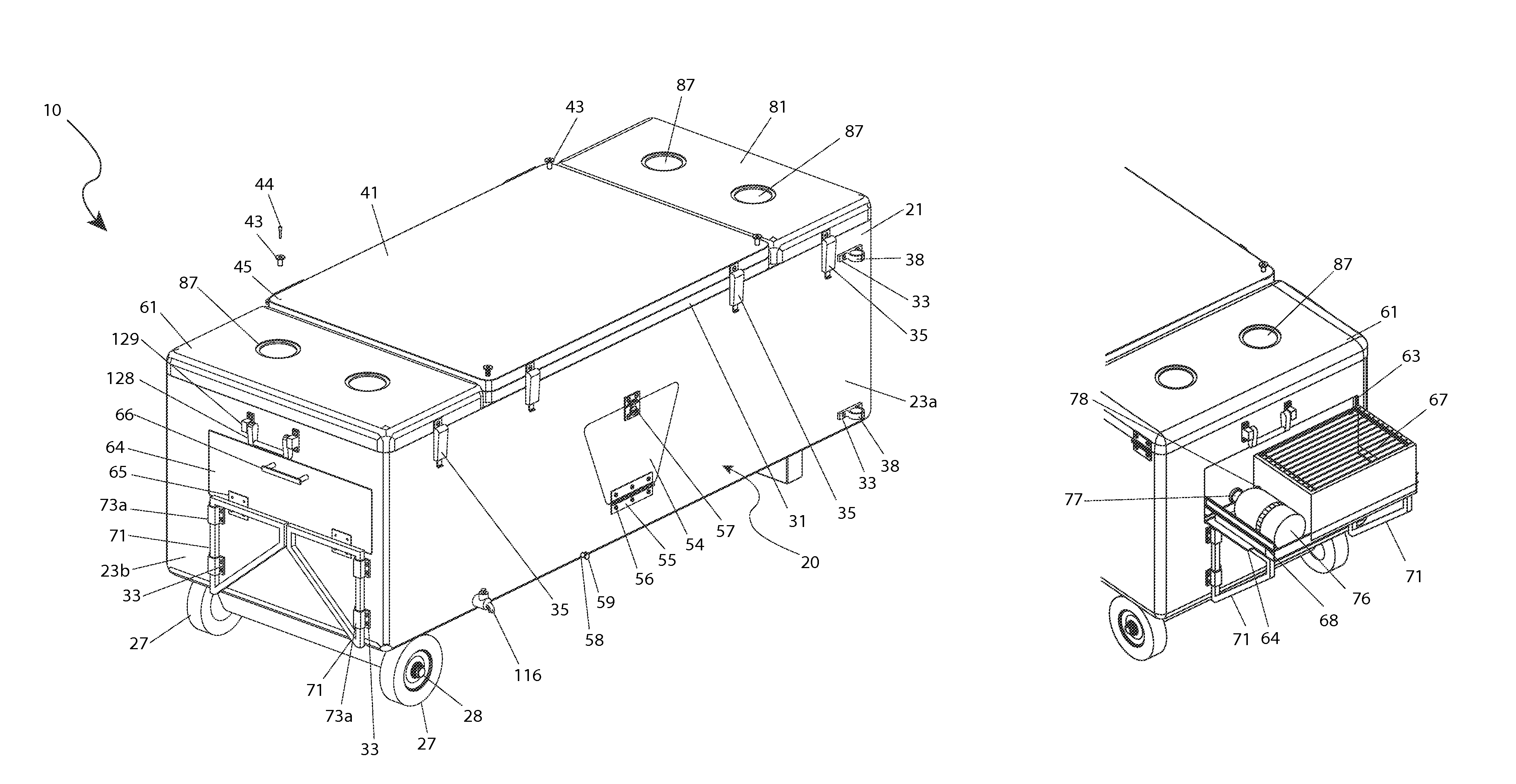 Cooler with multiple compartments