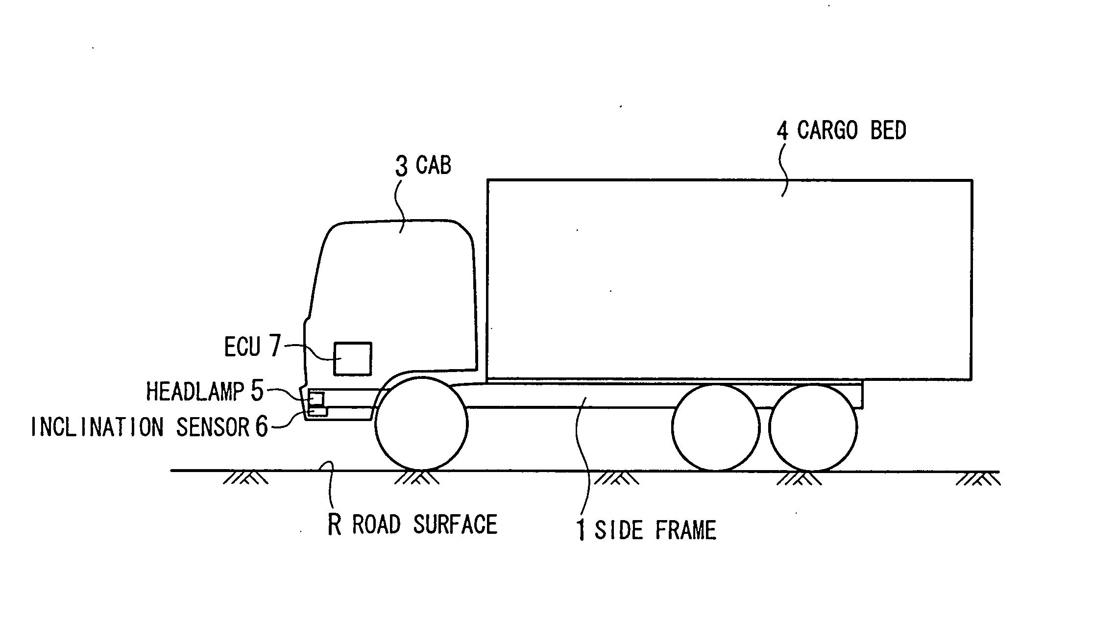 Optical axis control device for vehicle headlamp