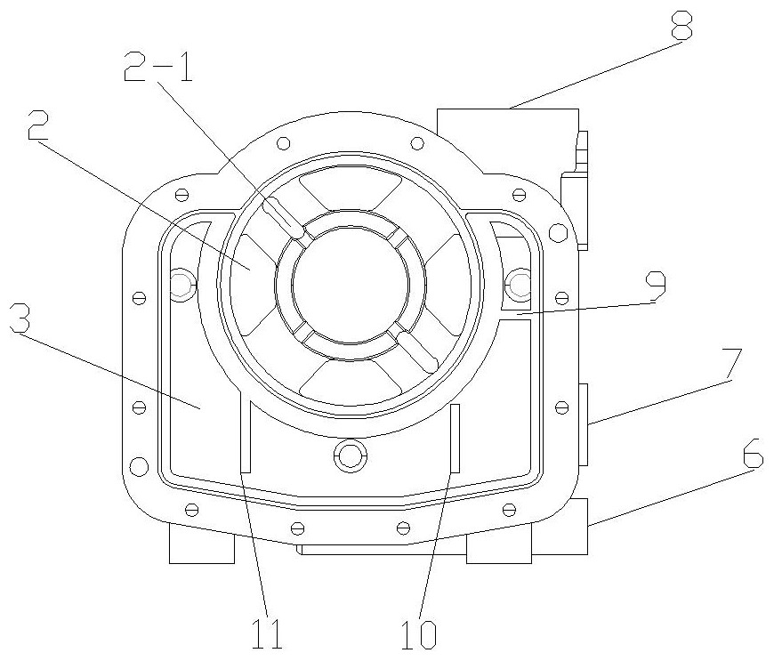 Oil-gas cavity shell of scroll compressor