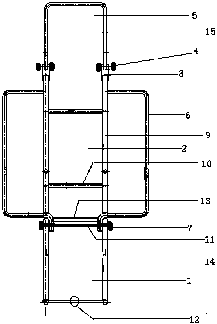 Throwing type inflatable liferaft release device for tugboat