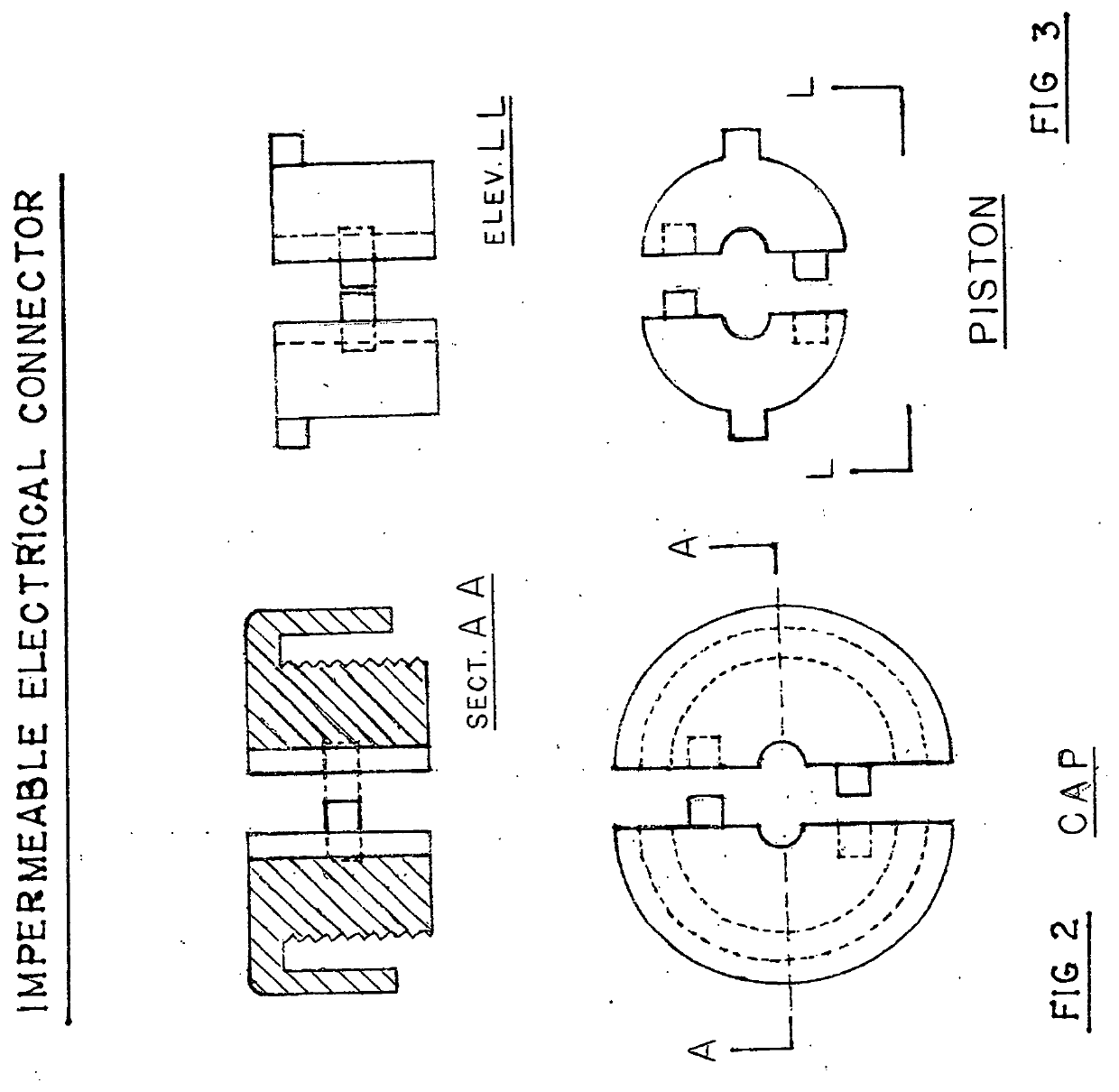 Impermeable electrical connector