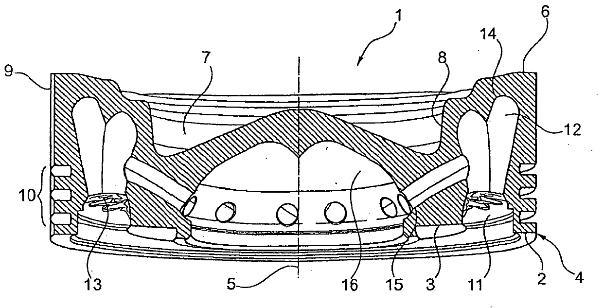 Piston upper part with enlarged cooling chamber for assembled or welded pistons