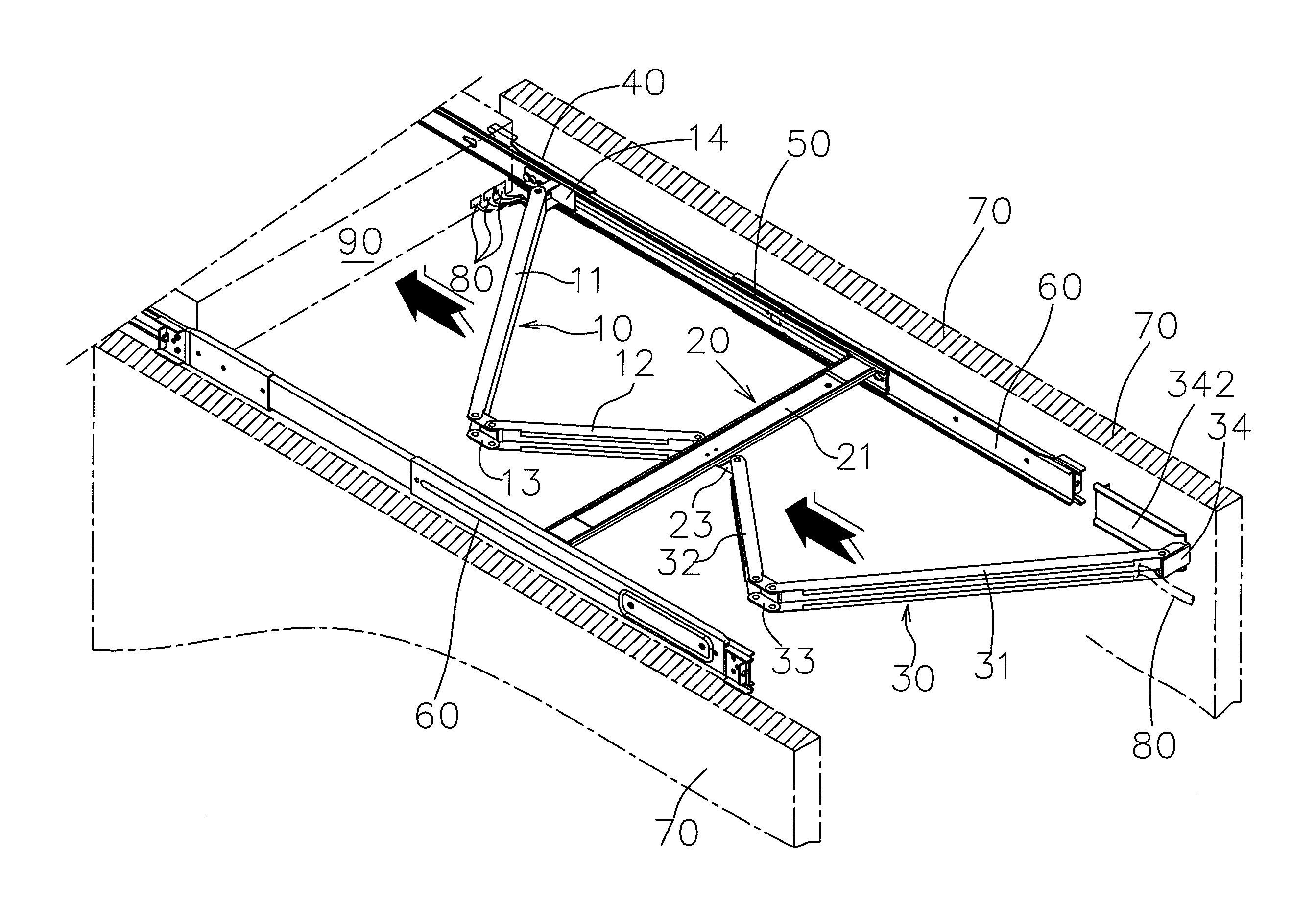 Case cable organizer structure