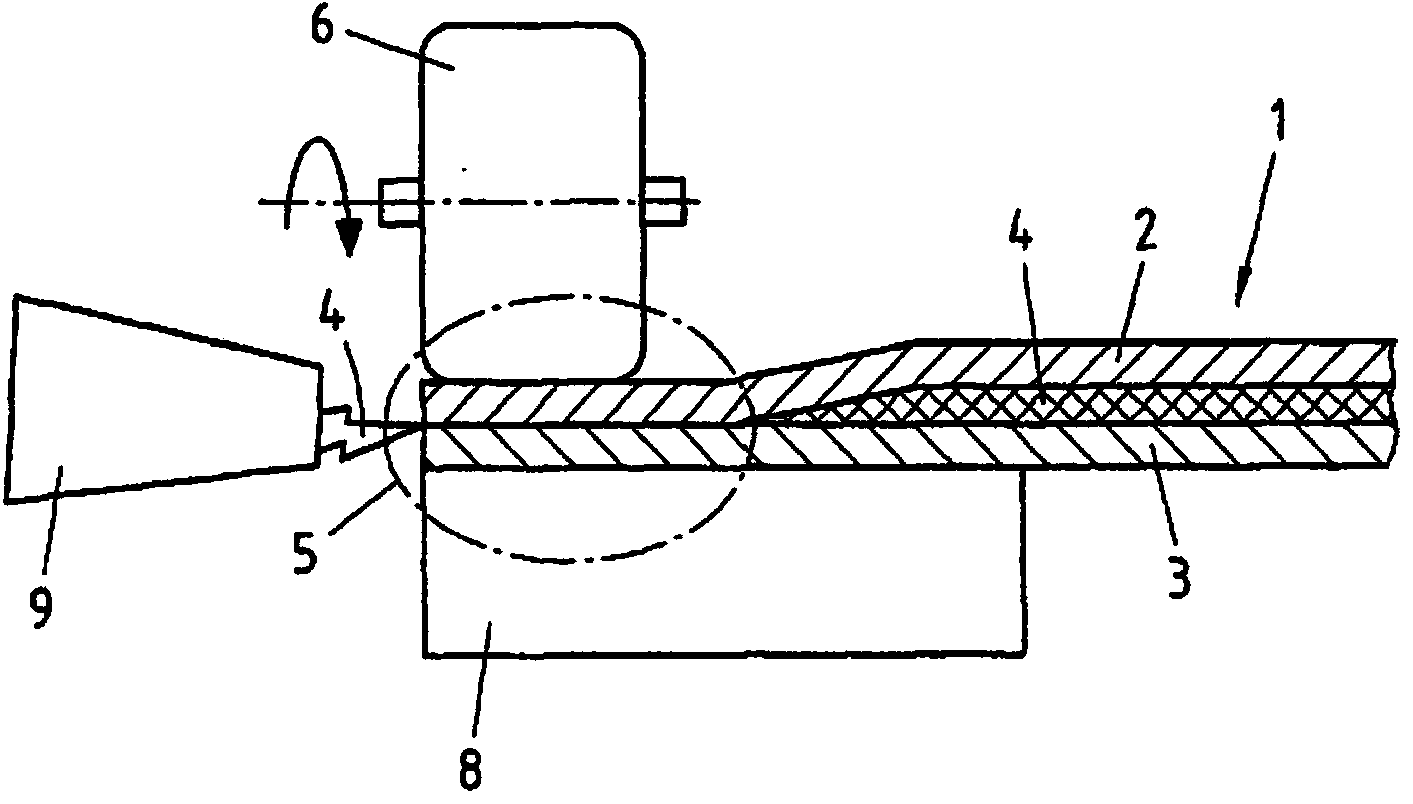 Method and device for producing a composite sheet-metal part with a metal edge region