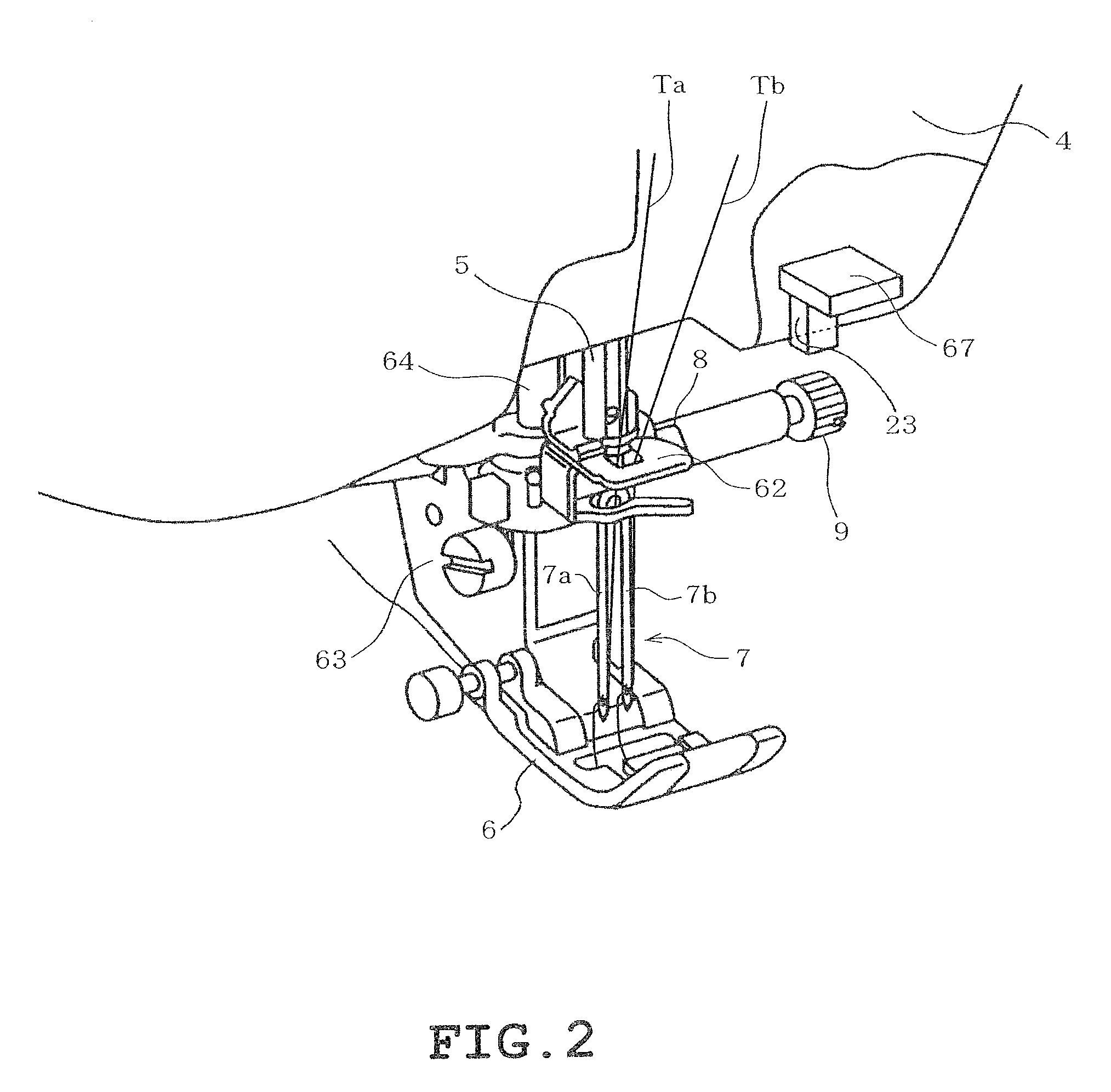 Sewing machine provided with needle bar rocking mechanism