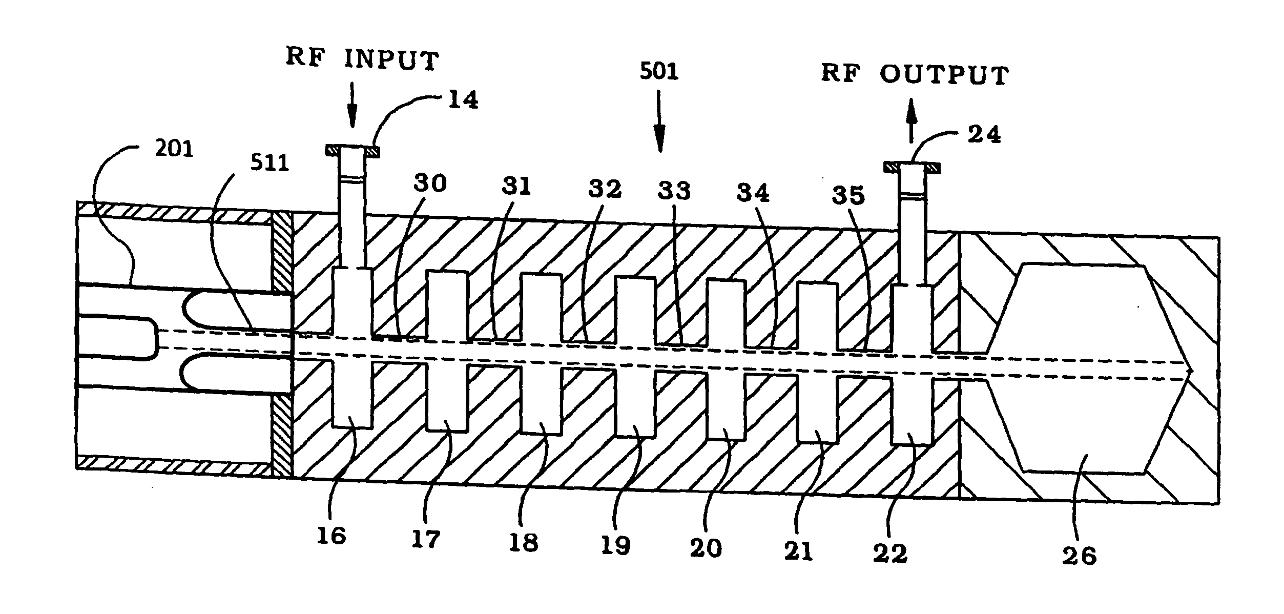 Hollow beam electron gun for use in a klystron