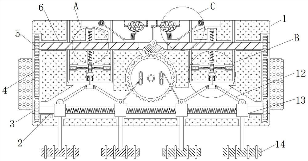 Soil remediation machine capable of automatically adjusting distance between knife rollers