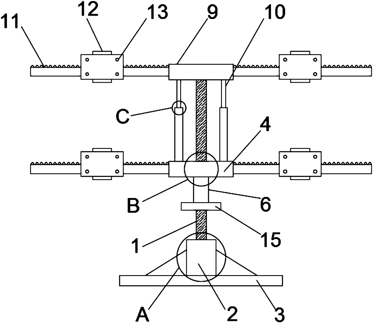 Full-adaptive splicing bracket for displays