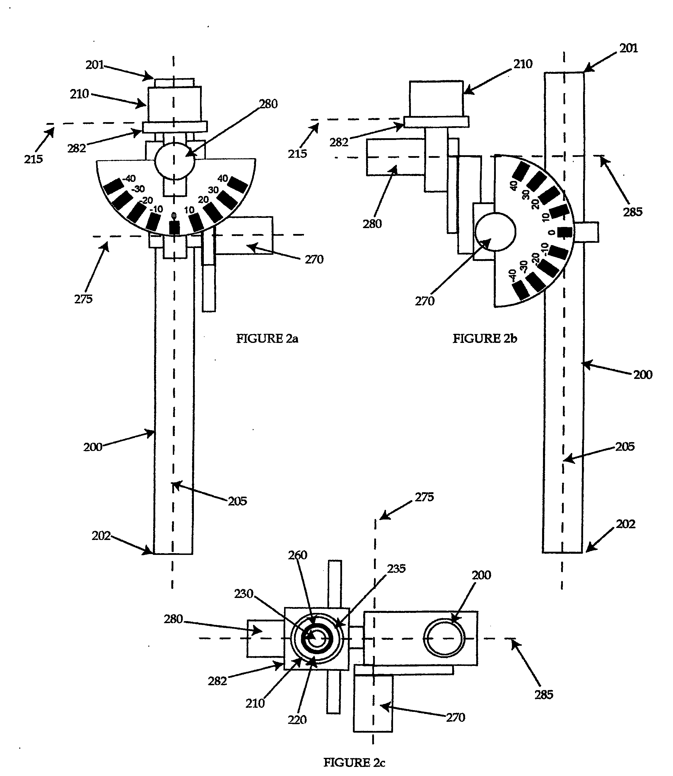 Gravity dependent pedicle screw tap hole guide and data processing device