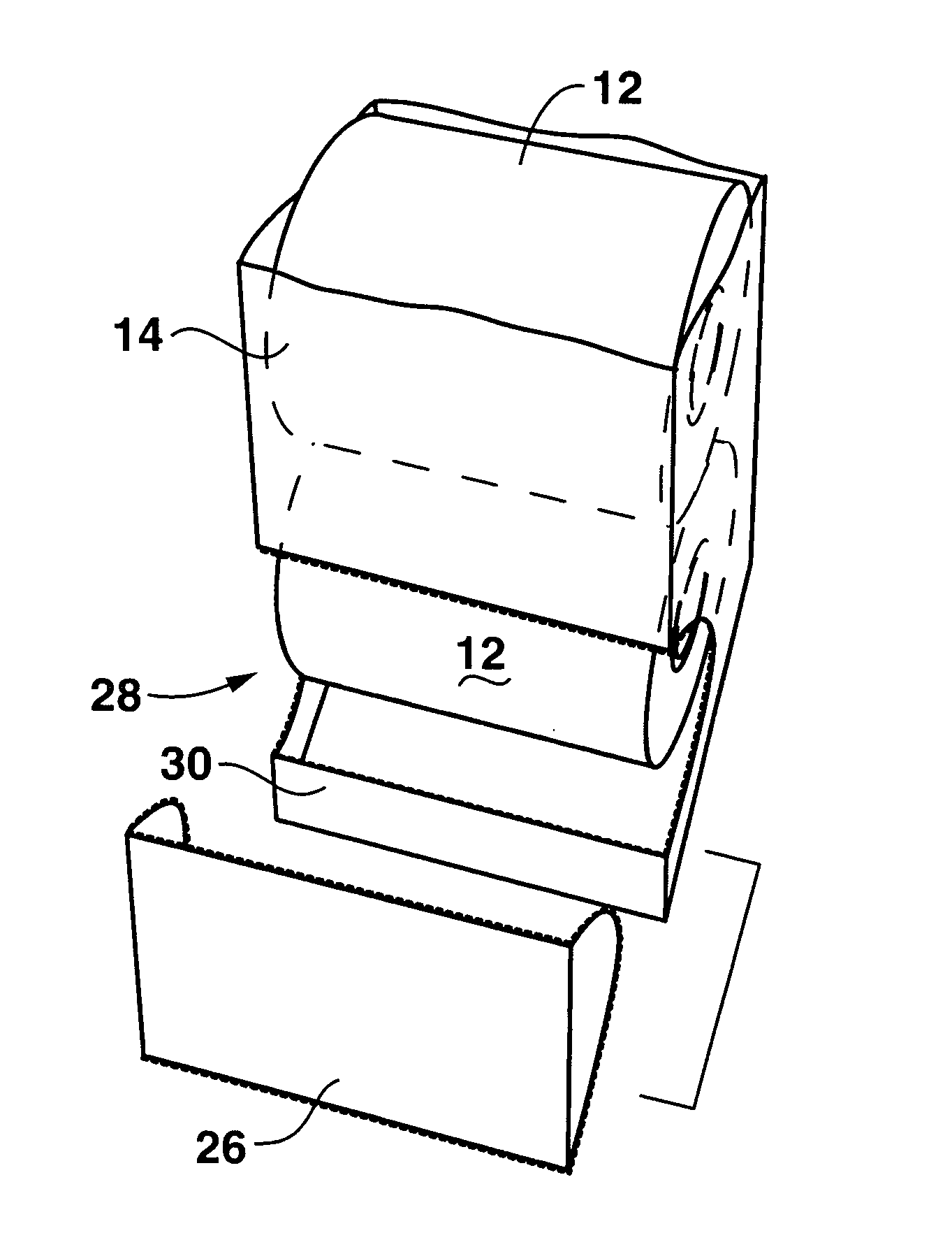 Decorative and disposable bath tissue dispenser