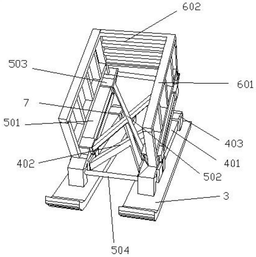 Construction method of a drilling device for complex high and steep slopes