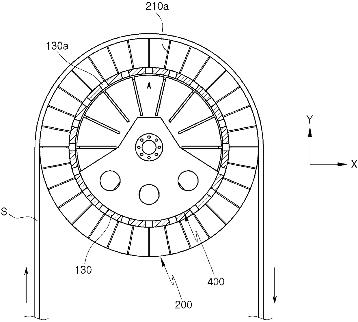 Fluid blowing roller