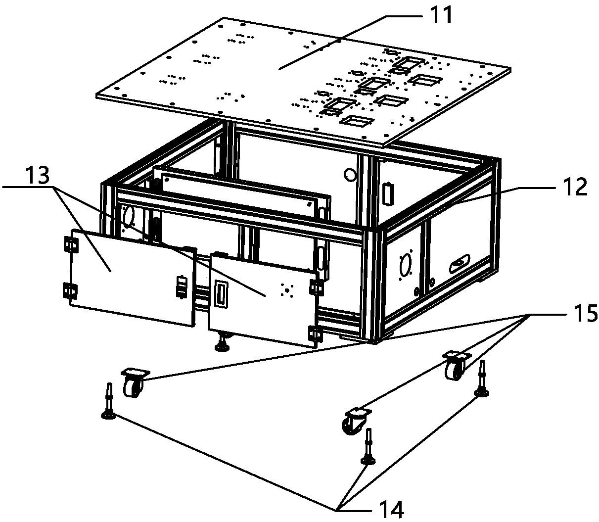 Separation device on lithium battery dismantling machine and lithium battery dismantling machine