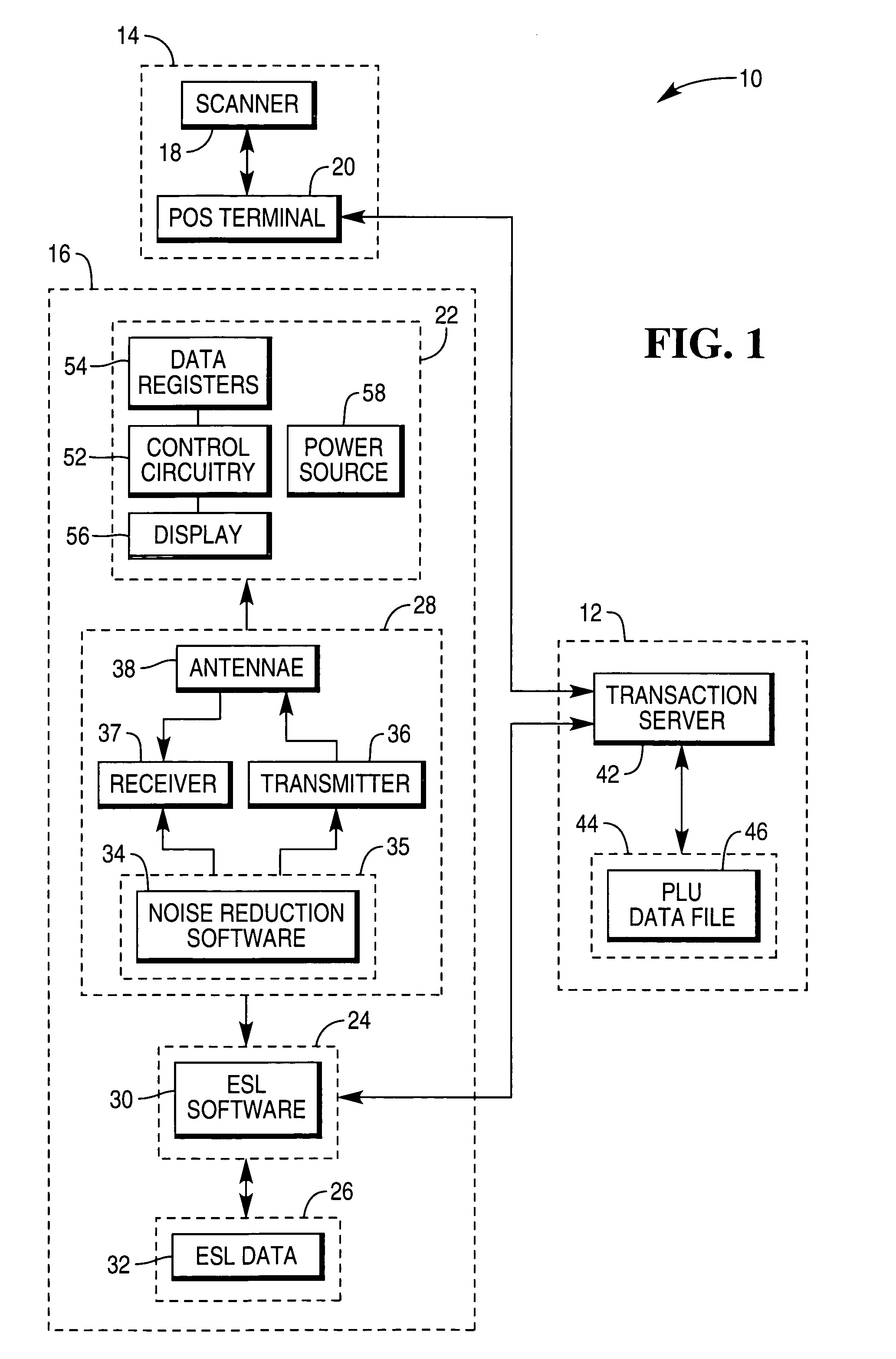 System and method of reducing noise in an electronic shelf label system