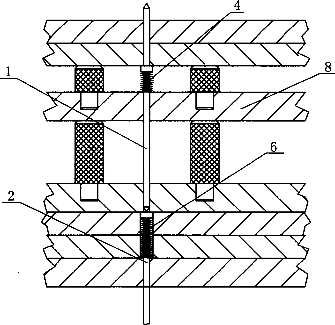 Probe connecting structure for detecting tool of printed circuit board