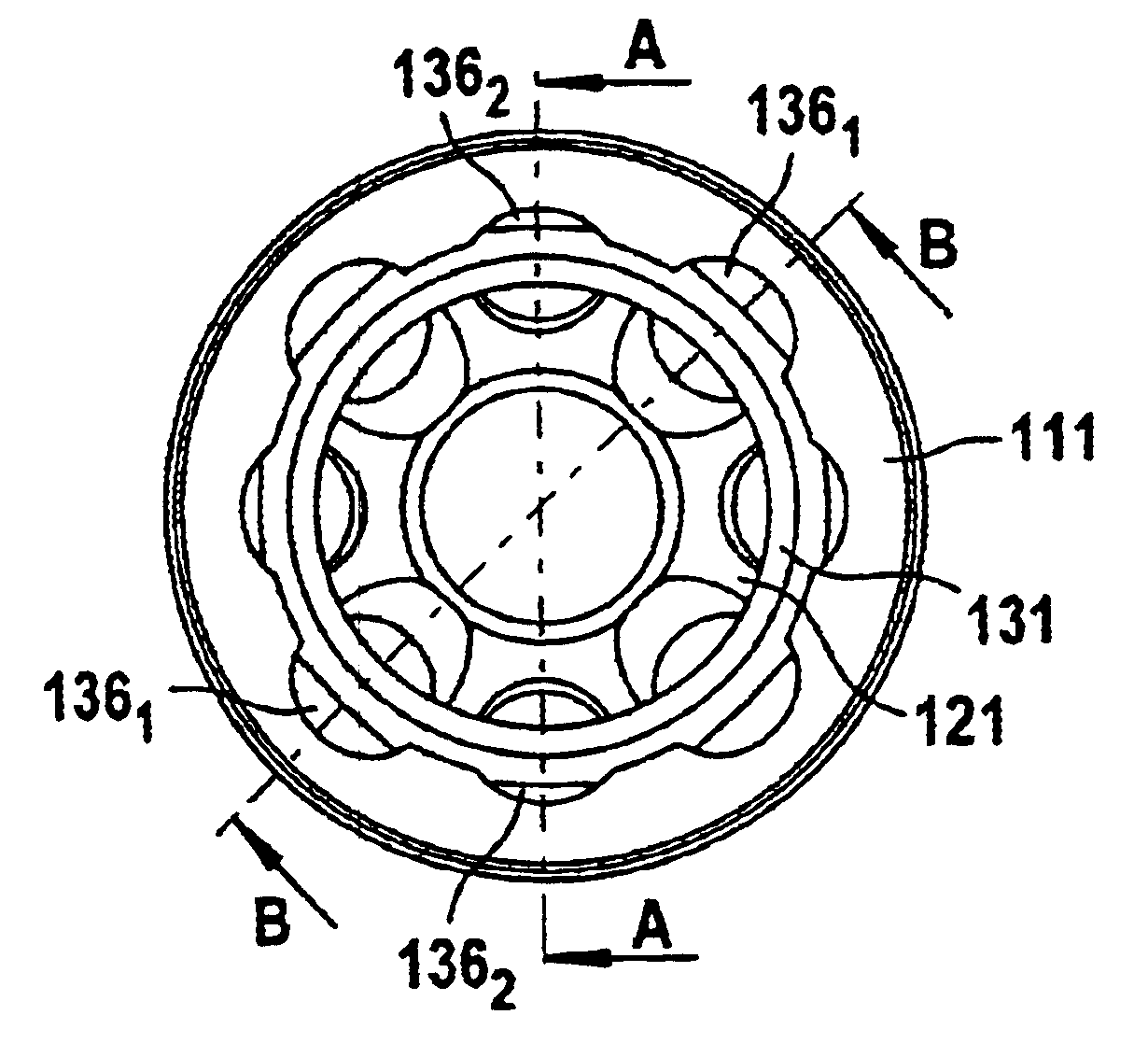 Counter-track joint having identically orientated opposed pairs of tracks