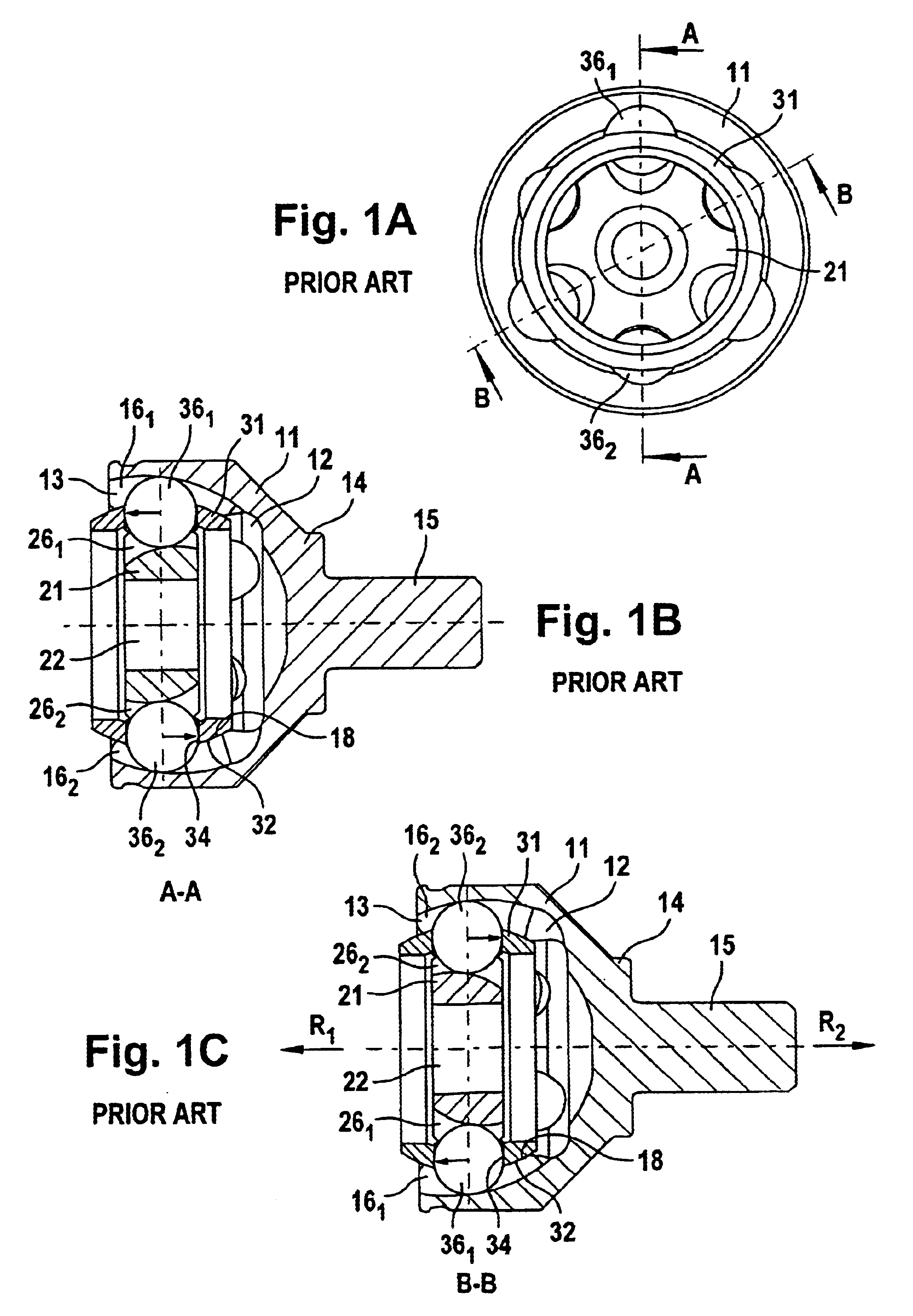 Counter-track joint having identically orientated opposed pairs of tracks