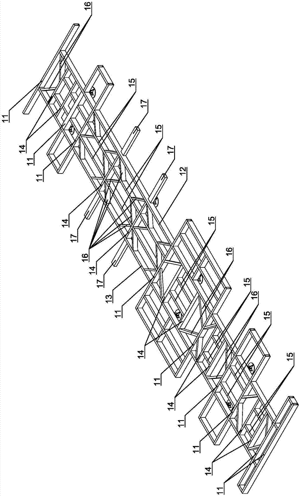 Layered frame for launching vehicle