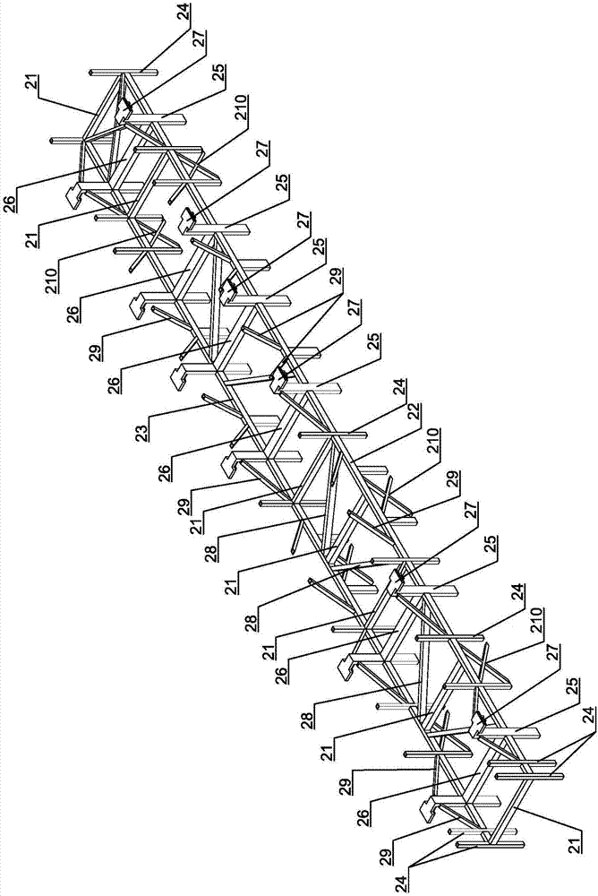 Layered frame for launching vehicle