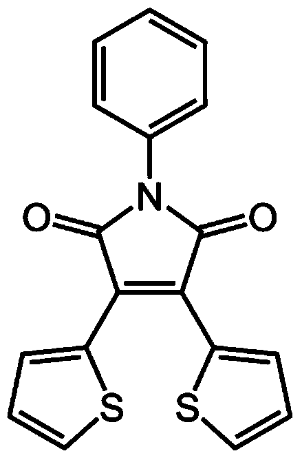 Method for preparing multiple-stimulation respond material containing thienylmaleimide by virtue of dehydration reaction process